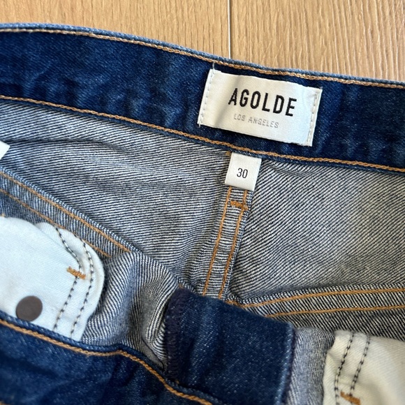 AGOLDE Pinch Waist High Rise Kick Flare Crop Jeans - Picture 3 of 4